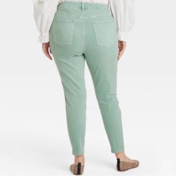 Universal Thread Sage Green Mid Rise Skinny Jeans Sz 14 - Picture 10 of 12